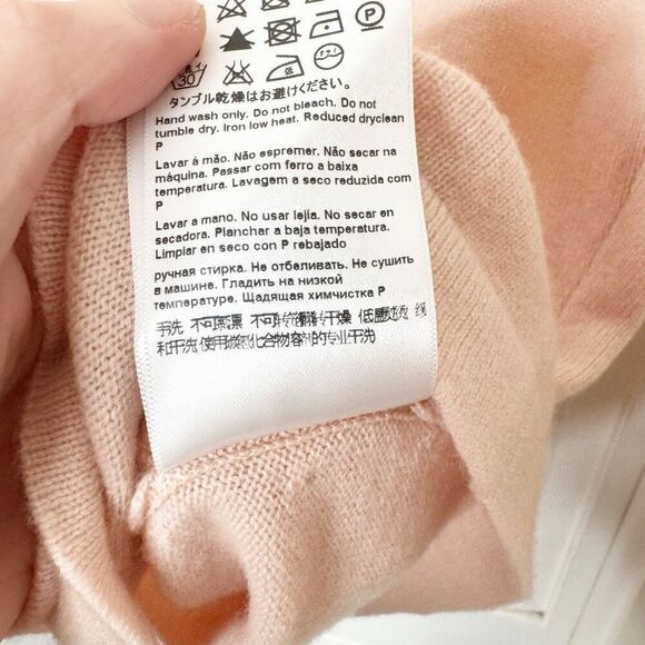 Escada Cashmere Wool Sleeveless Sweater Top Neutral Light Pink Women’s Size XL - Picture 6 of 8